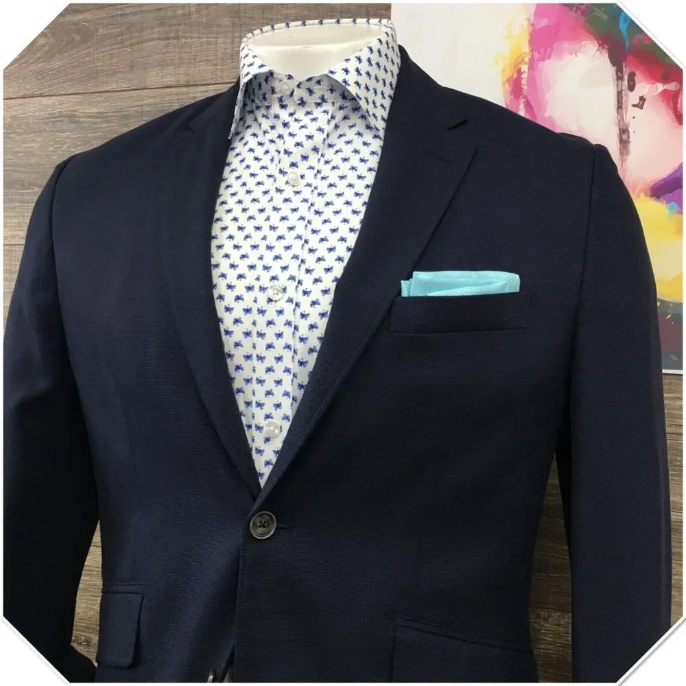 JOSEPH ABBOUD Mens Blazer Sport Coat Casual Jacket Size M‎ ( 40R ) Blue Suit